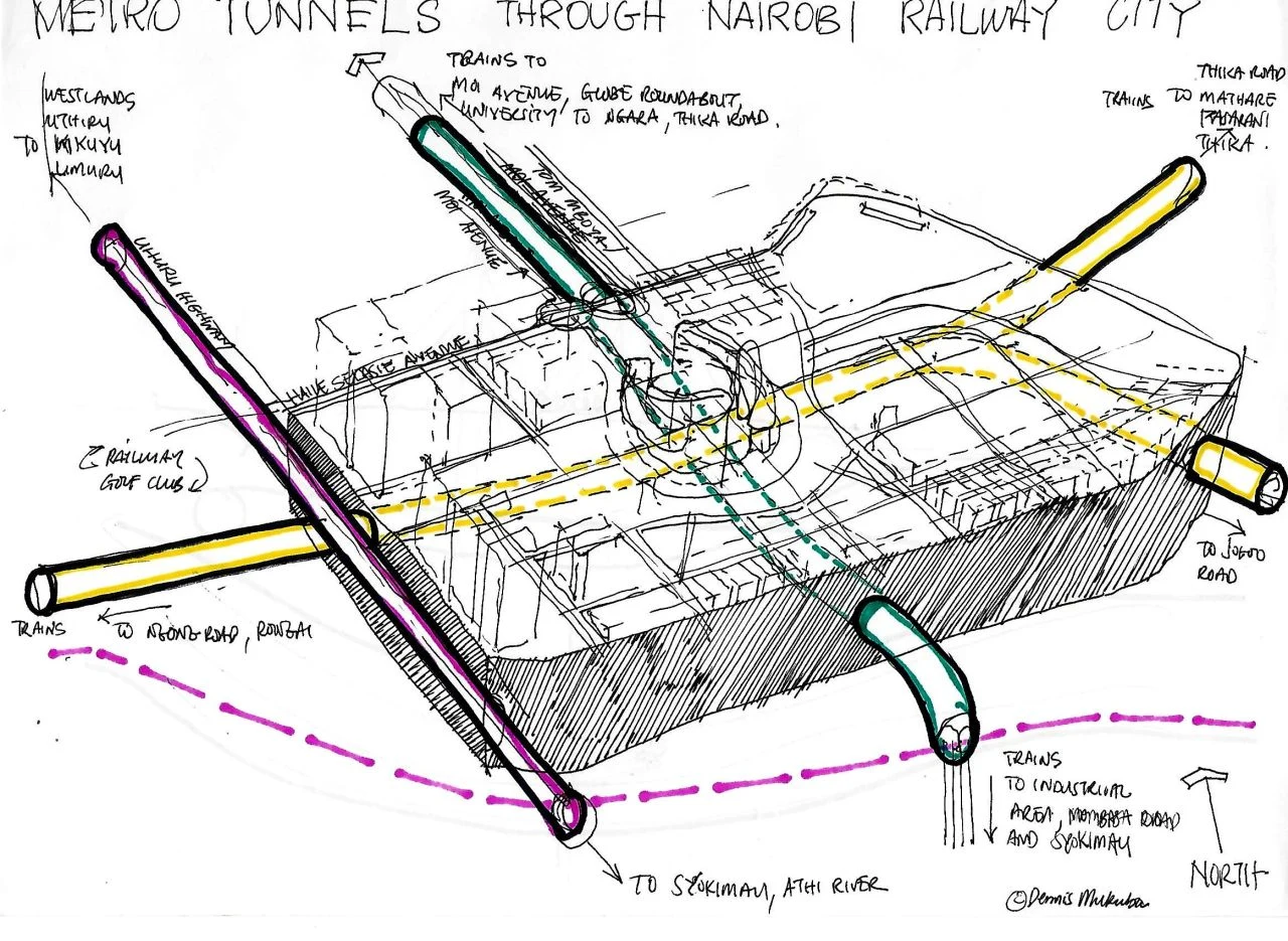 Underground rail tunnels through Railway City