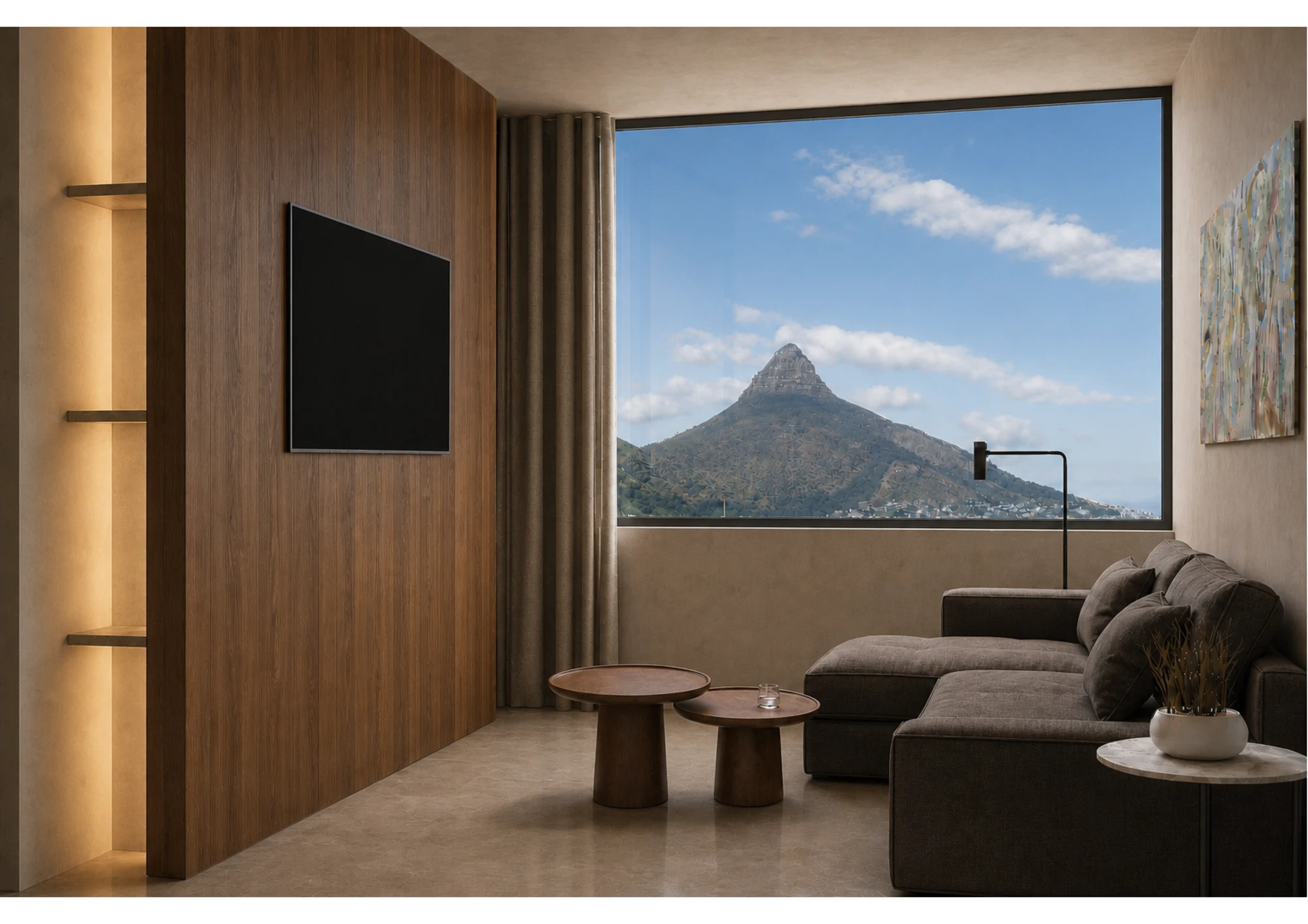 Lounge area and framed views