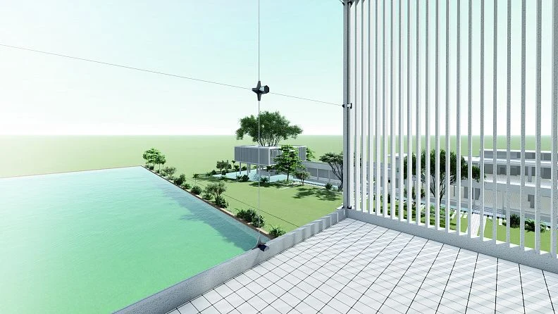 A shaded terrace and the relationship between inside and outside